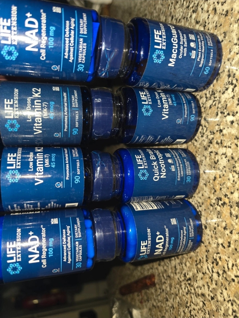 Life extension Nad, Vitamin k2,MacuGuard 30/60 count